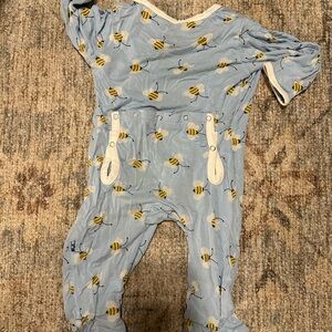 Blue Bee Print Kids One Piece KicKee Pants brand